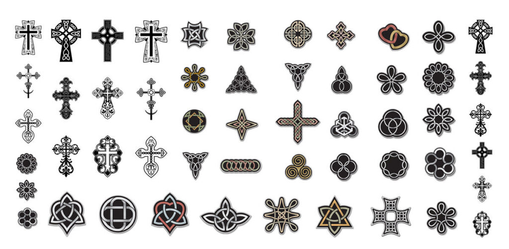 3. Celtic Cross Nail Stickers - wide 10