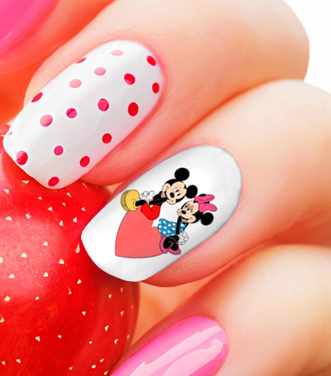 Mickey Valentines Nail Decals