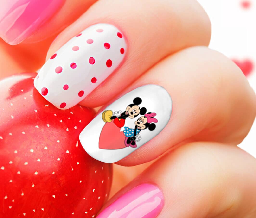 Mickey Valentines Nail Decals