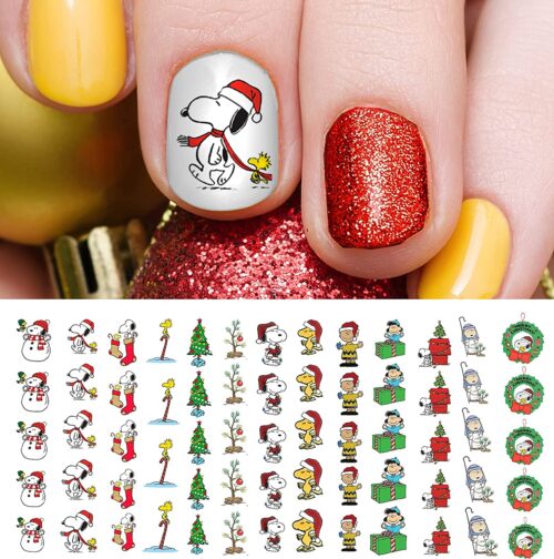 Snoopy Christmas Nail Decals