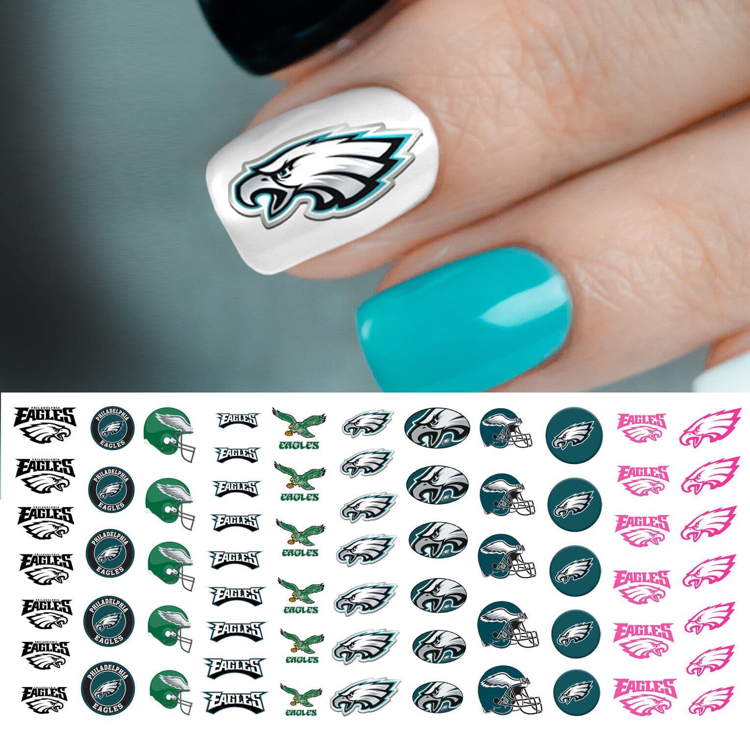 Philadelphia eagles nail stickers｜TikTok Search