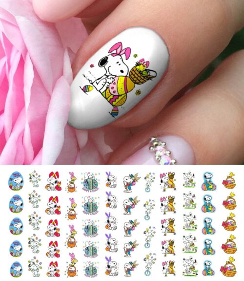 Snoopy Easter Nails