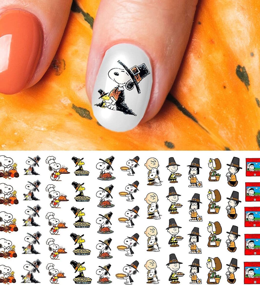 Snoopy Thanksgiving Nail Decals