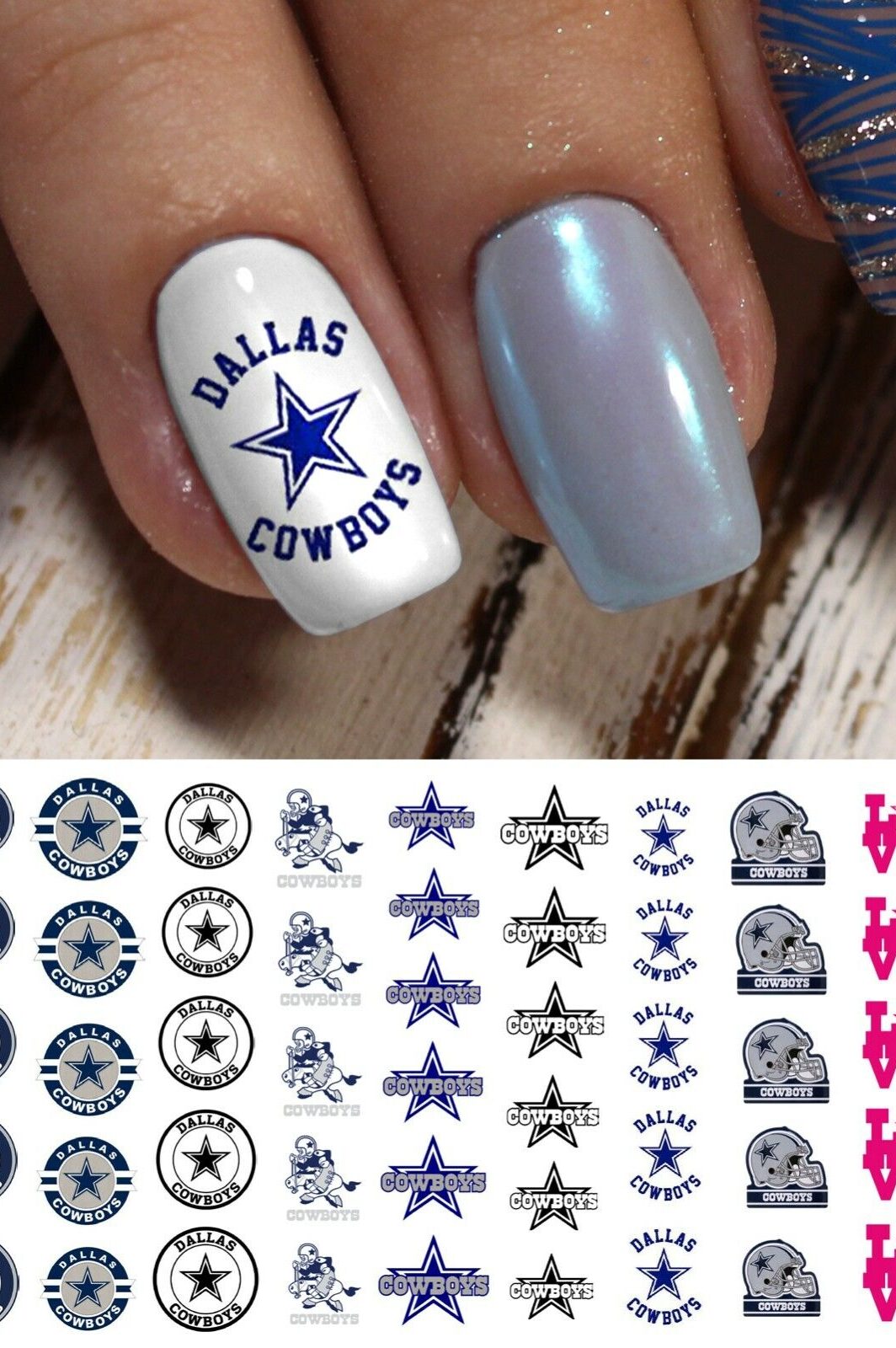Dallas Cowboys Nail Art
