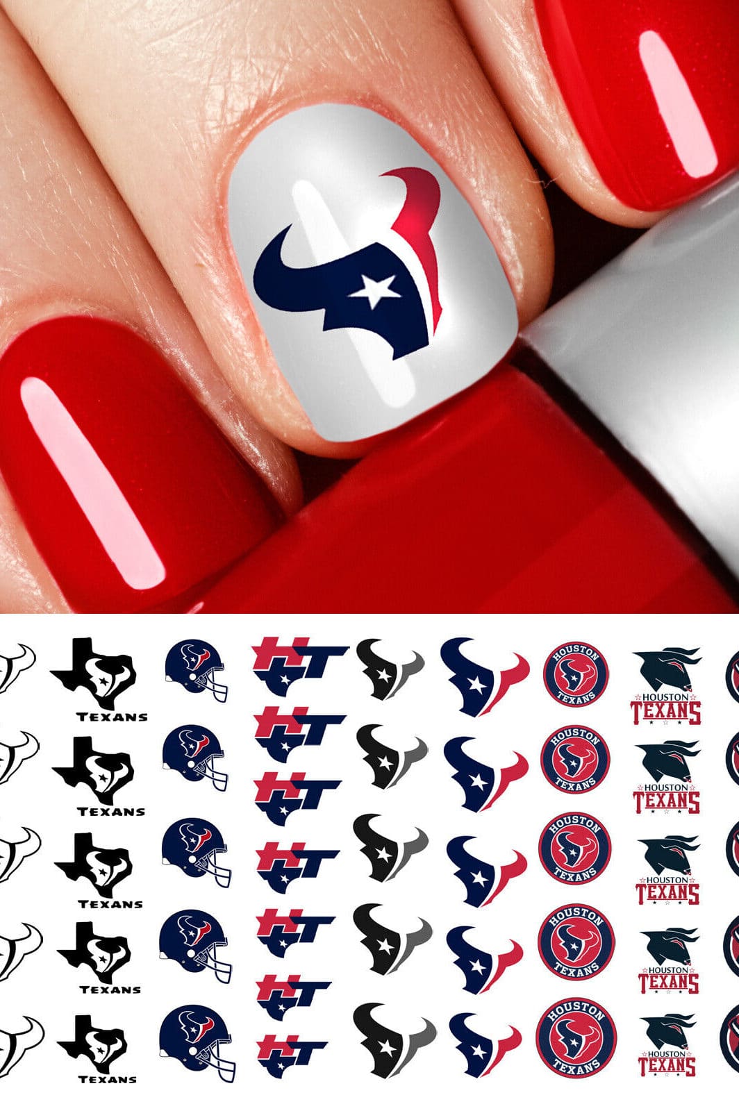 Houston Texans Football nail decals