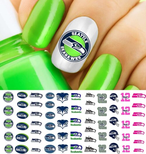 Seattle Seahawks nail decals