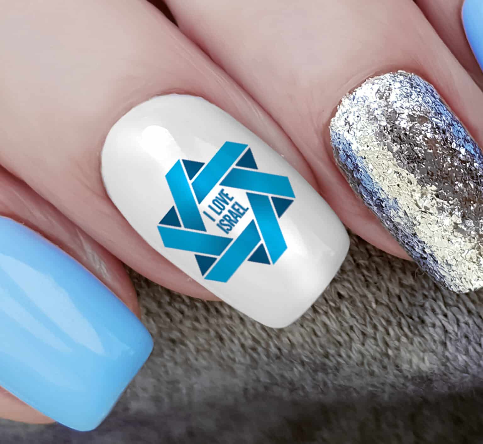 Jewish Stars Hanukkah Israel Nail Art Waterslide Decals Set #2 - Salon ...