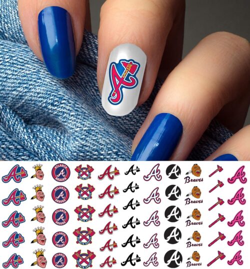 Atlanta Braves Baseball Nails